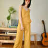 AYNIRISM Mustard yellow jumpsuit จัมพ์สูทสีเหลืองมัสตาร์ด