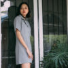 AYNIRISM Grey plaid blazer dress เดรสปกสูท สีเทา